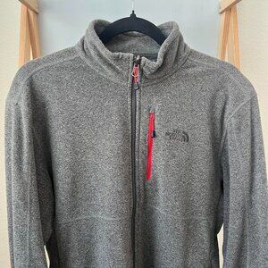 The North Face Men's Gray Full Zip Sweater Knit Long Sleeve